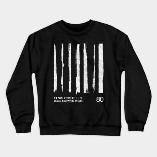 Black And White World / Minimalist Graphic Artwork Design Crewneck Sweatshirt